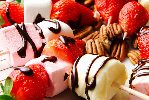 chocolate, food, marshmellow, marshmellows, pink