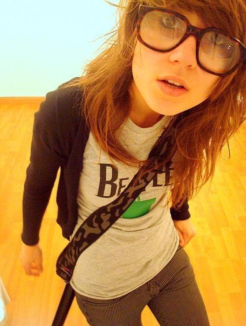 cute, girl and glasses
