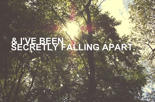 fallling apart, photography and quote