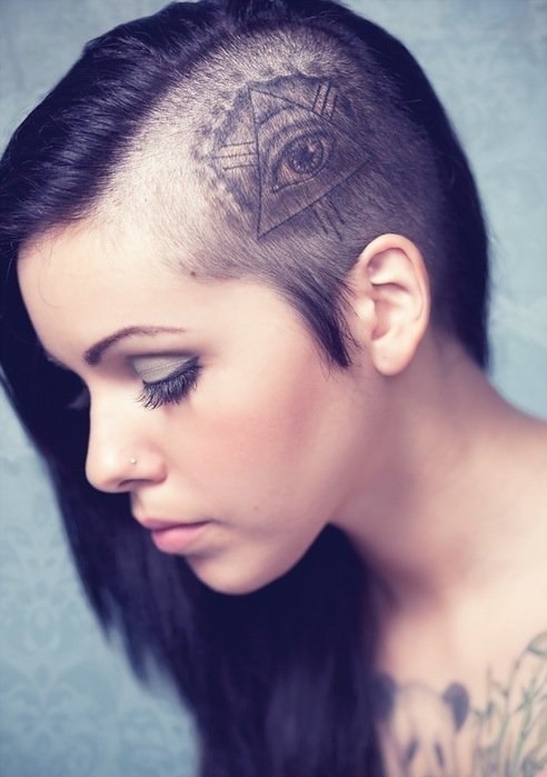 illuminati pretty tattoo undercut Added Aug 15 2011 Image size 