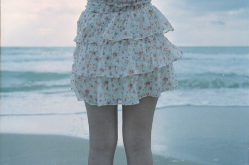 beach, dress and flower