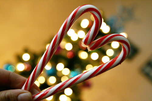 candy, candy canes and christmas