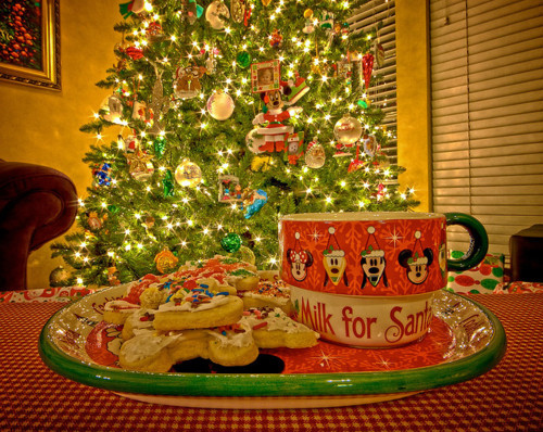 christmas, christmas tree and cookies