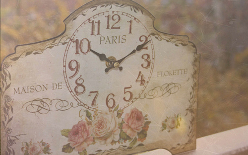 clock,  cute and  floral