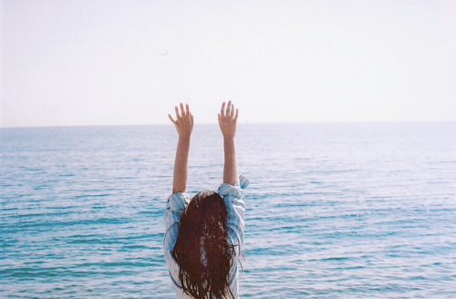 cute, fashion, girl, hands, sea