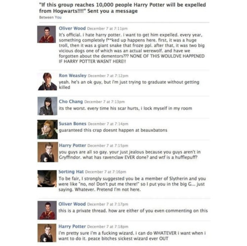 facebook, funny and harry potter