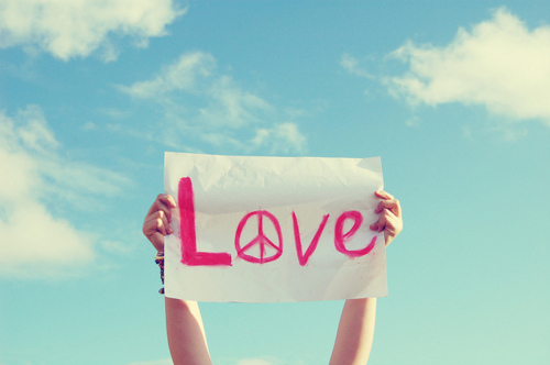 hand, love and peace