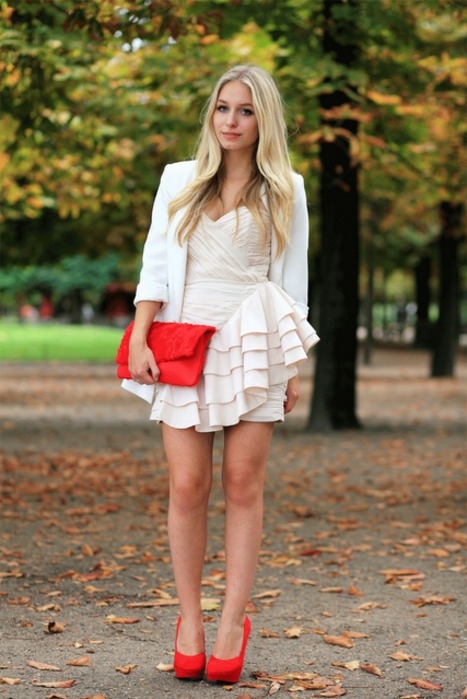 blonde, cute and dress