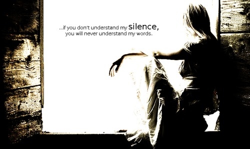 girl,  quote and  silence