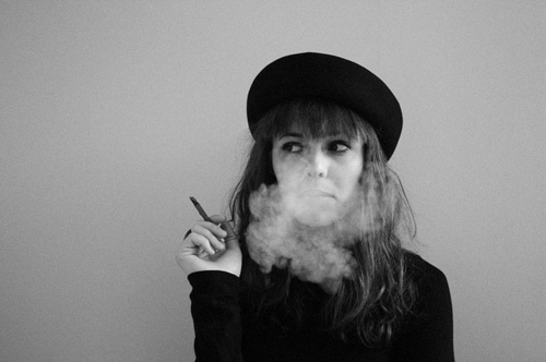 black and white, fashion, fog, girl, hair