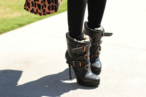 boots, fashion and high heels