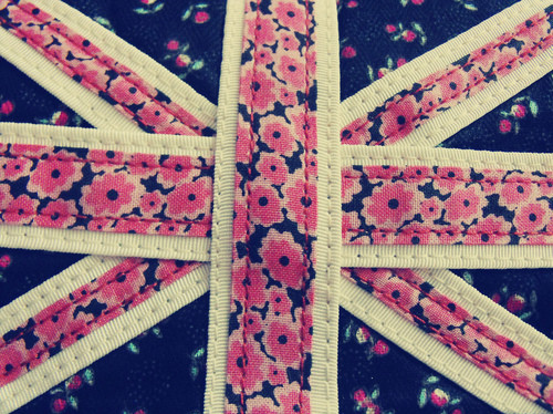 flag, floral and pink