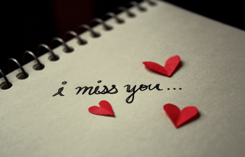 i miss you, letter and love