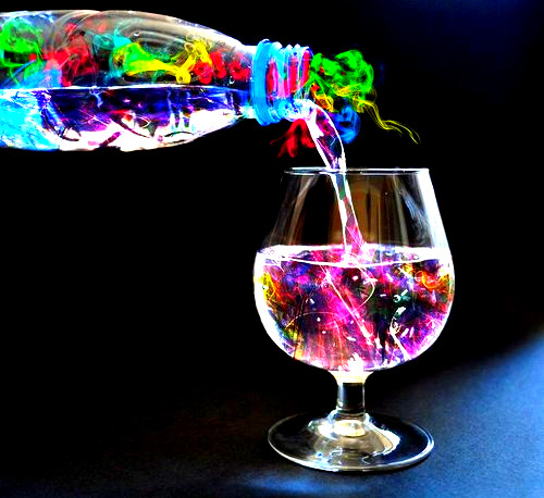 abstract, bottle and colorful