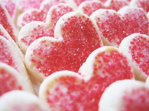 biscuits, cute, food, love hearts, photography