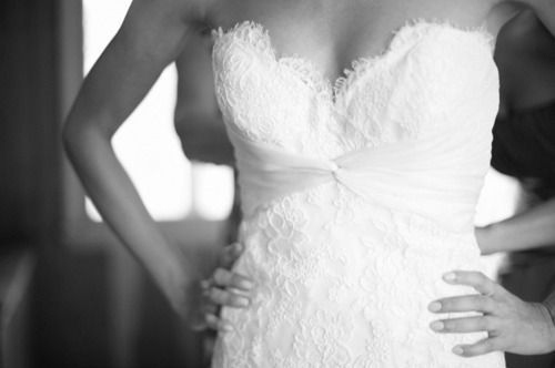 black and white, bride and dress