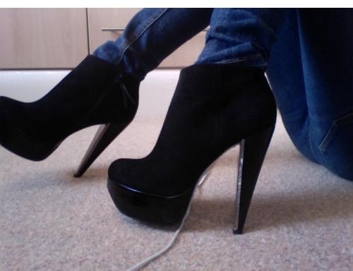 black, fashion and high heels