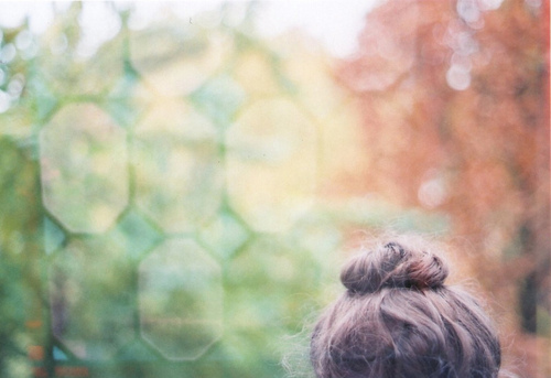 bun, curly and double exposure