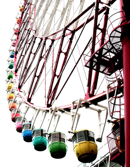 colorful, ferris wheel and pretty