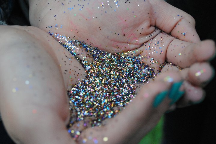 colorful, glitter and hand