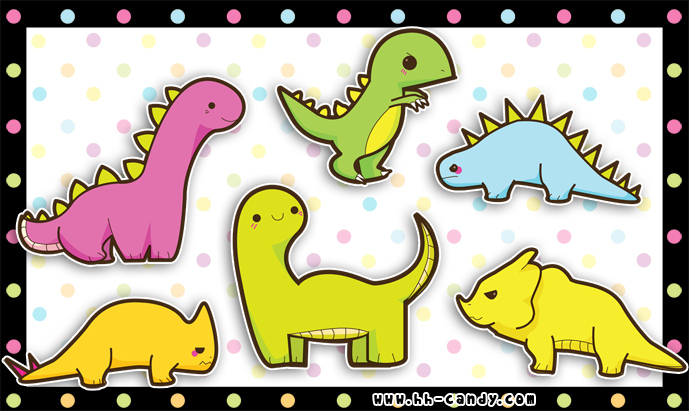 colors, cute and dino