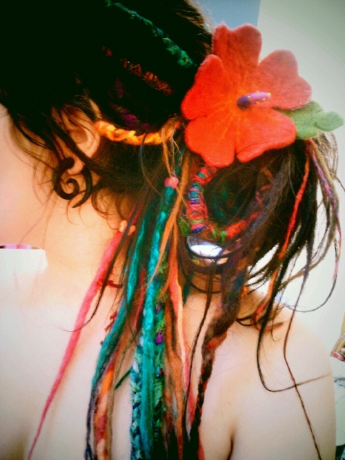 colour, dreads and flowers
