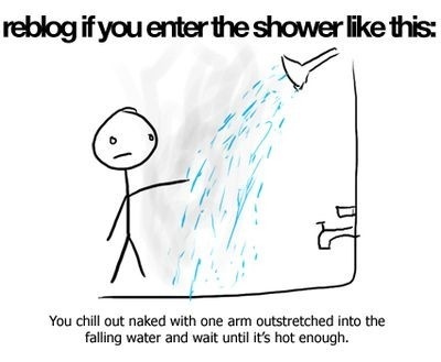 hot water, lol, naked, reblog, shower