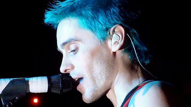 30 seconds to mars, blue hair and clarabcr