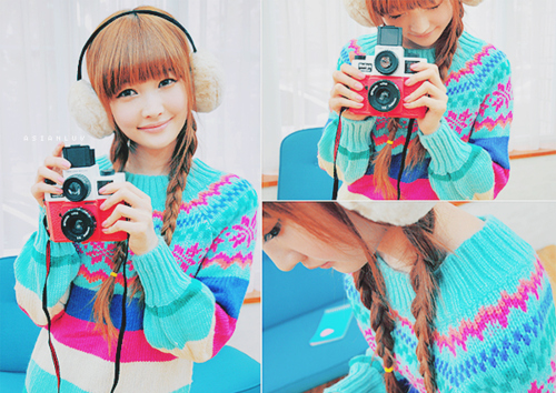 asian, braids, camera, colorful, colors