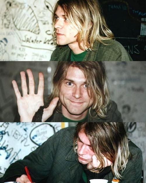 blonde, blue eyes, boy, cobain, cute