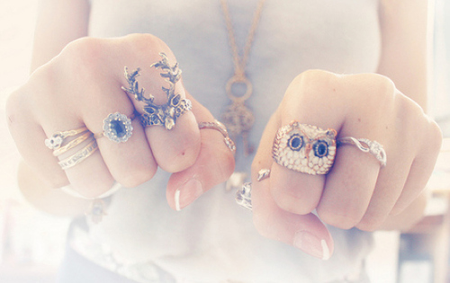 deer,  jewels and  owl
