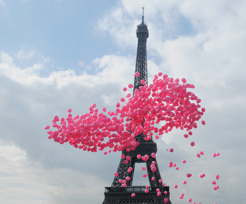 eiffel tower, paris and pink