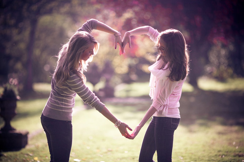 friendship, girls and heart