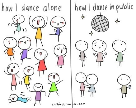 alone, dance and funny