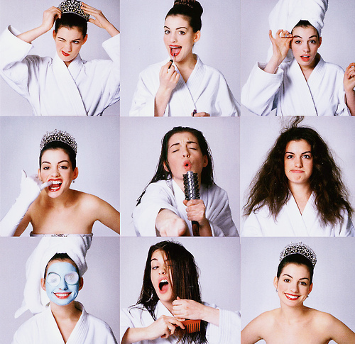 anne hathaway, faces and princess diaries