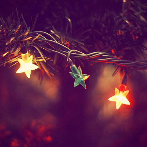 christmas, christmas lights and stars