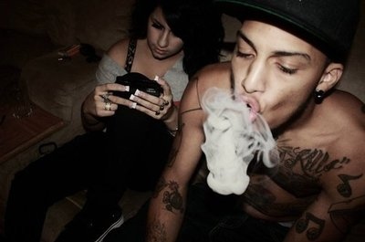 couple,  plug and  smoke