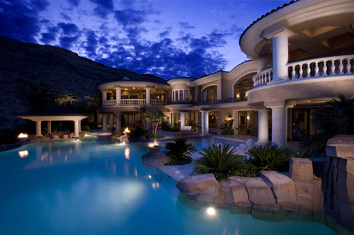balcony, house and pool