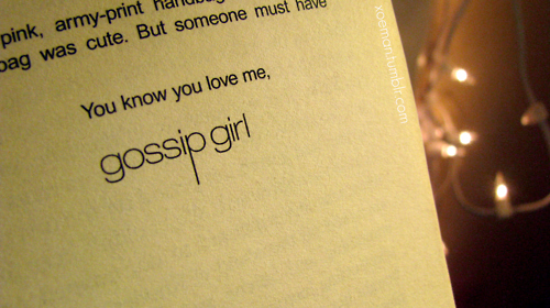 book,  gossip girl and  serie