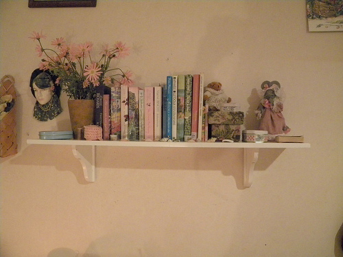books, flowers and kitsch
