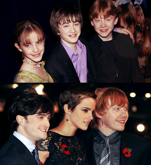 cute harry, cute rony and daniel radcliffe