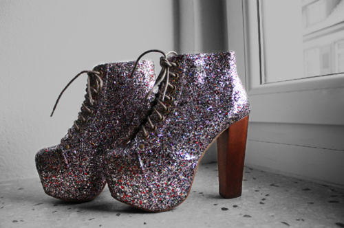 fashion, glitter and high heels