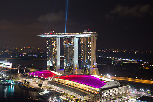 feel the sight ahead, marina bay sands and separate with comma