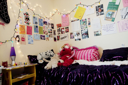 bedroom, cute and lights