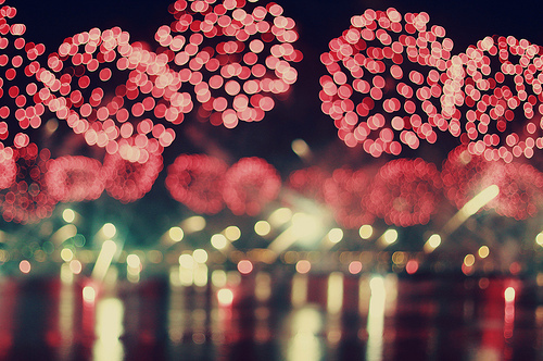 bokeh, cute and fireworks