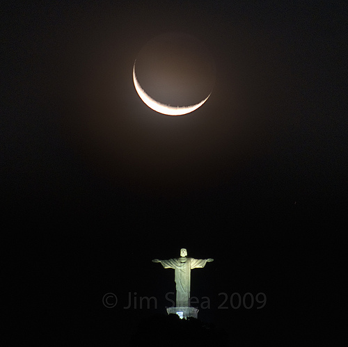 brasil, brazil, lua, noite, rio de janeiro