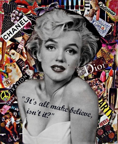 collage, fashion and marilyn monroe