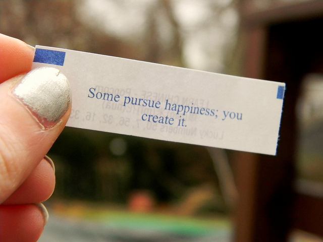 create, fortune cookie and happiness