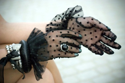 cute,  gloves and  lace