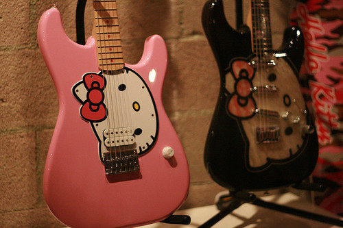 adorable, cute and electric guitar
